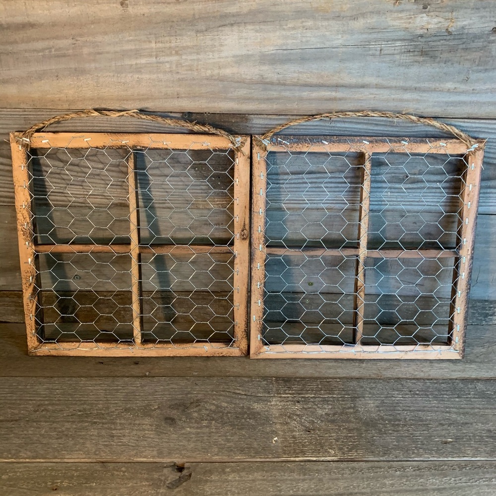 Set Of 2 Farmhouse Chicken wire Frames - Picture 4 of 4